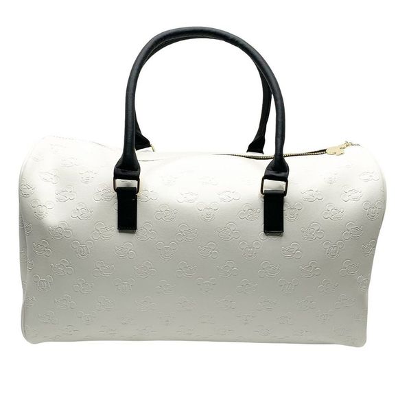 Disney Womens White Mickey Mouse Double Handle Strap Duffle Bag OS With Coin Bag - Picture 3 of 11